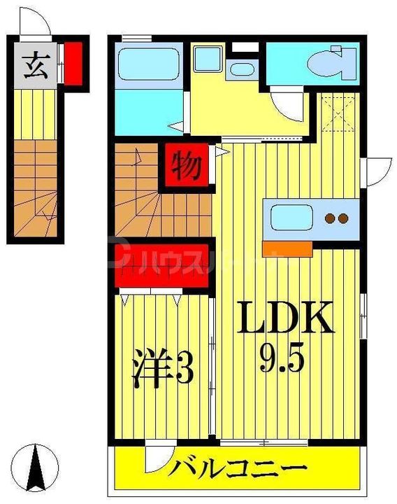 東京都葛飾区東金町7(アパート)の賃貸物件の間取り