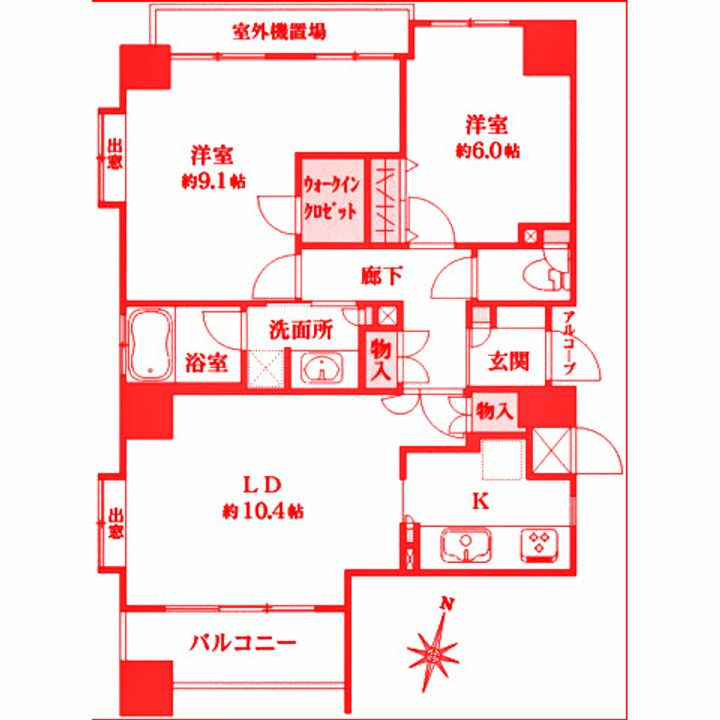アルス横浜台町の間取り