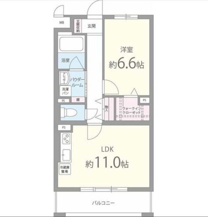 メルヴェーユ藤井寺の間取り
