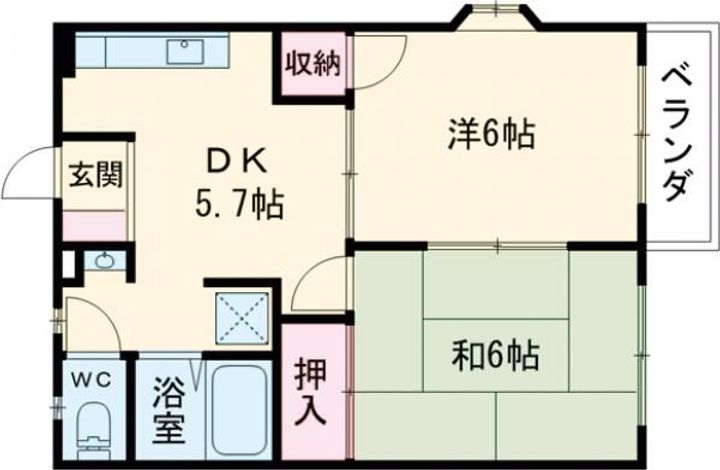 リベルテ白石 A棟の間取り
