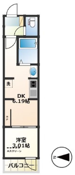 千葉県四街道市和良比(マンション)の賃貸物件の間取り