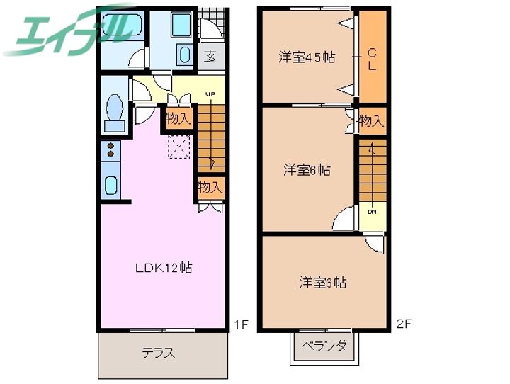 三重県四日市市尾平町(一戸建)の賃貸物件の間取り