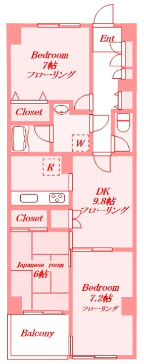 クリエート綱島の間取り
