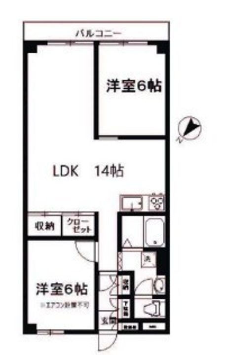 東京都品川区荏原3(マンション)の賃貸物件の間取り