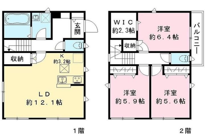 埼玉県草加市金明町(一戸建)の賃貸物件の間取り