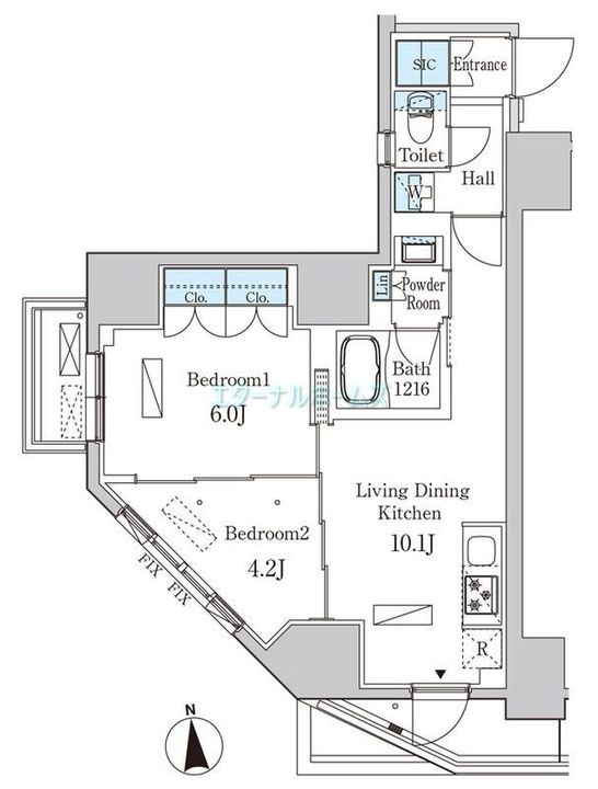東京都千代田区神田須田町2(マンション)の賃貸物件の間取り