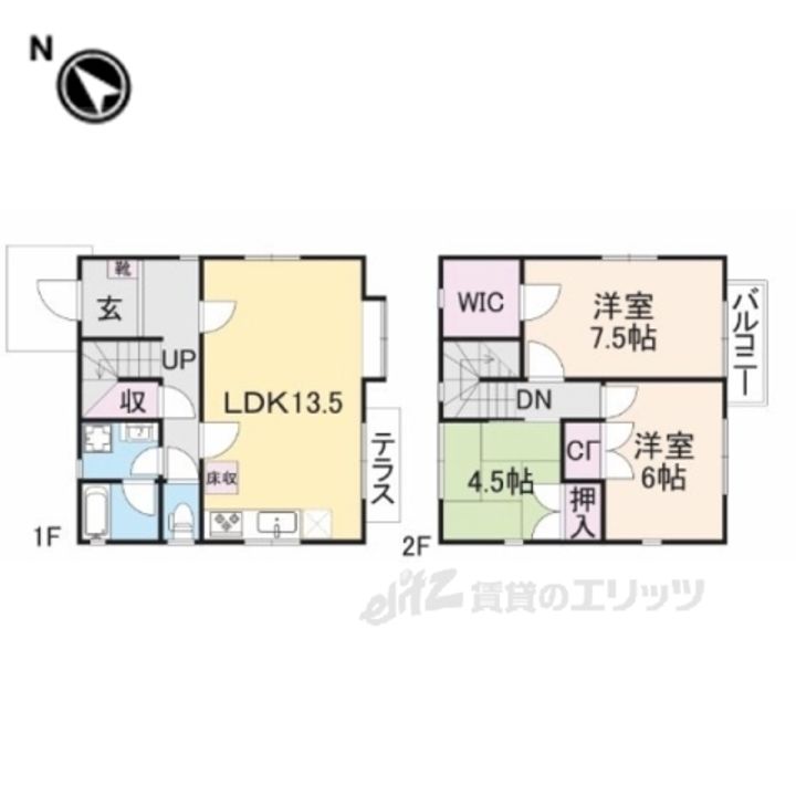 奈良県北葛城郡広陵町馬見北5(一戸建)の賃貸物件の間取り
