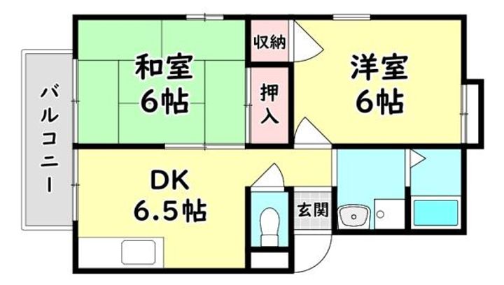 大阪府守口市大久保町4(アパート)の賃貸物件の間取り
