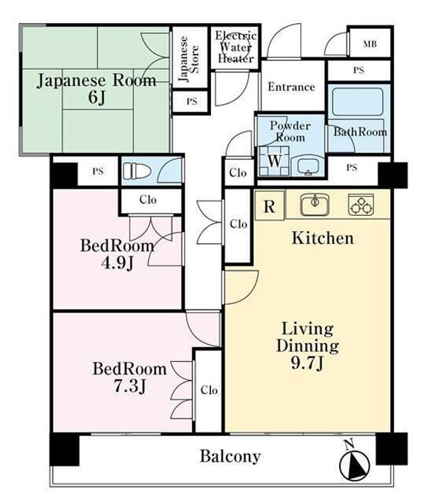 本厚木ハイツ【0】の間取り