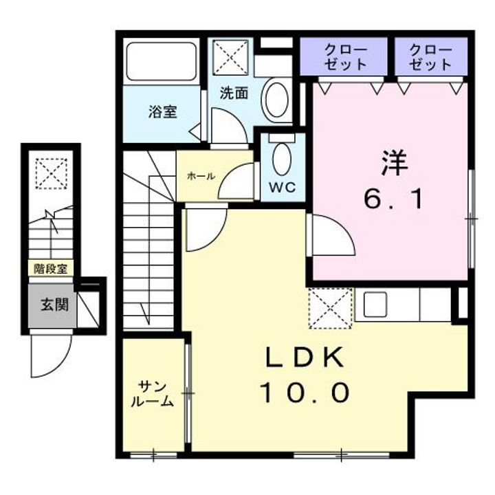 埼玉県さいたま市南区辻8(アパート)の賃貸物件の間取り