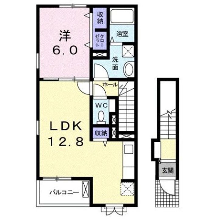 埼玉県行田市谷郷2(アパート)の賃貸物件の間取り