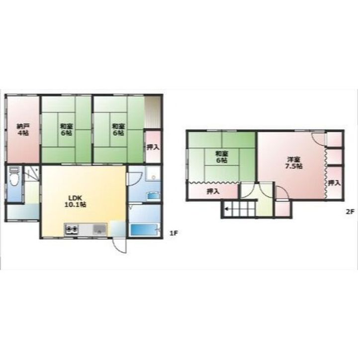 愛知県東海市富木島町貴船(一戸建)の賃貸物件の間取り