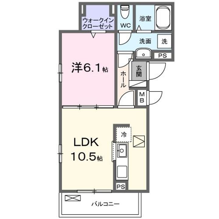 大阪府枚方市茄子作北町(アパート)の賃貸物件の間取り