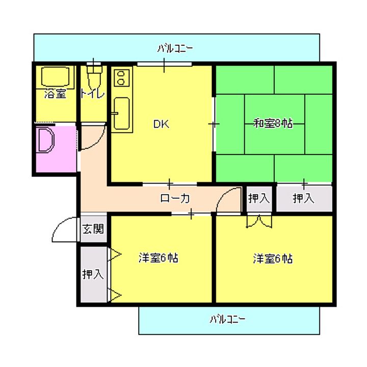 サザンブルーク壱番館の間取り