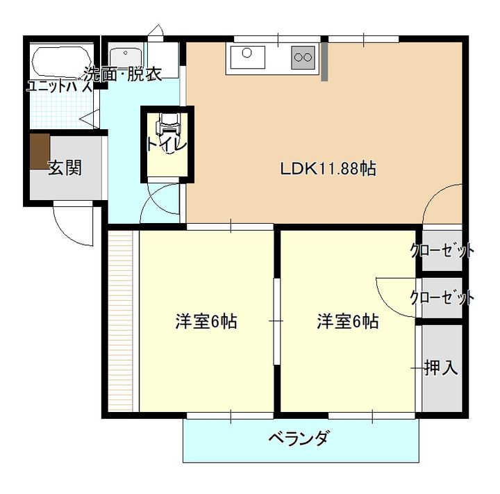 グリーンハイムF棟の間取り