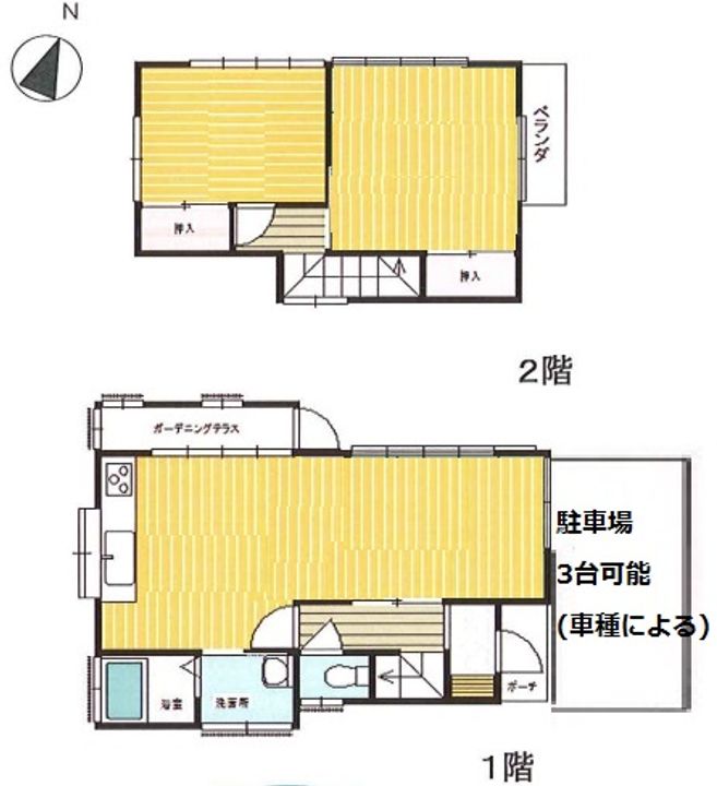 埼玉県日高市大字中鹿山(一戸建)の賃貸物件の間取り