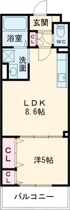 大阪府柏原市大正3(アパート)の賃貸物件の間取り