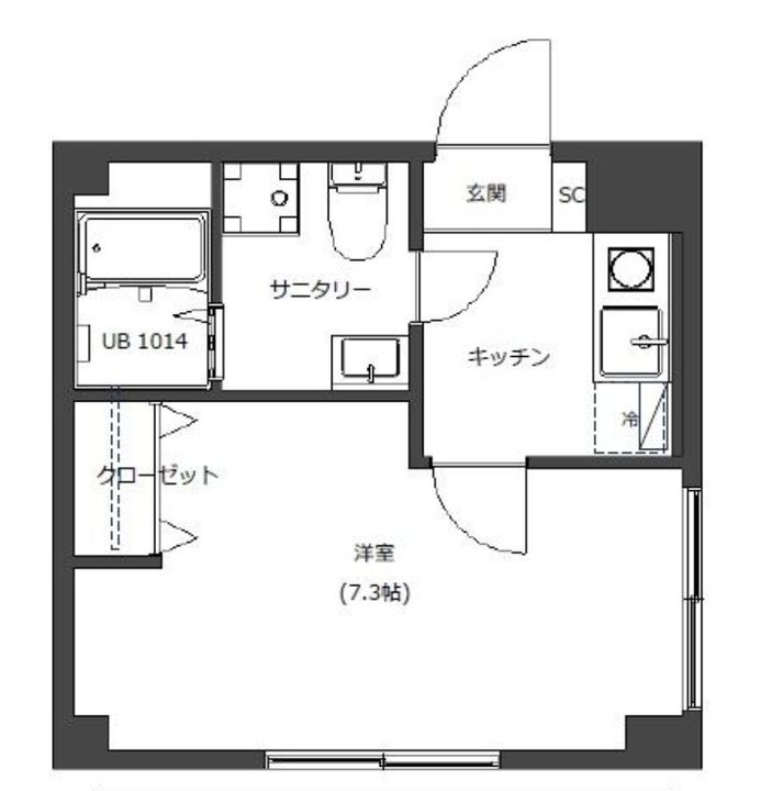 神奈川県横浜市西区中央2(マンション)の賃貸物件の間取り