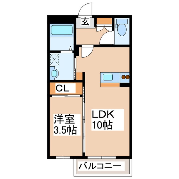 水前寺こまちの間取り