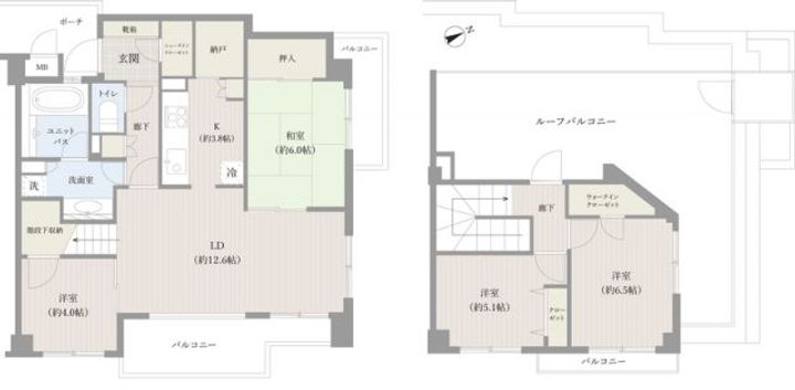 レリアコート柏の間取り