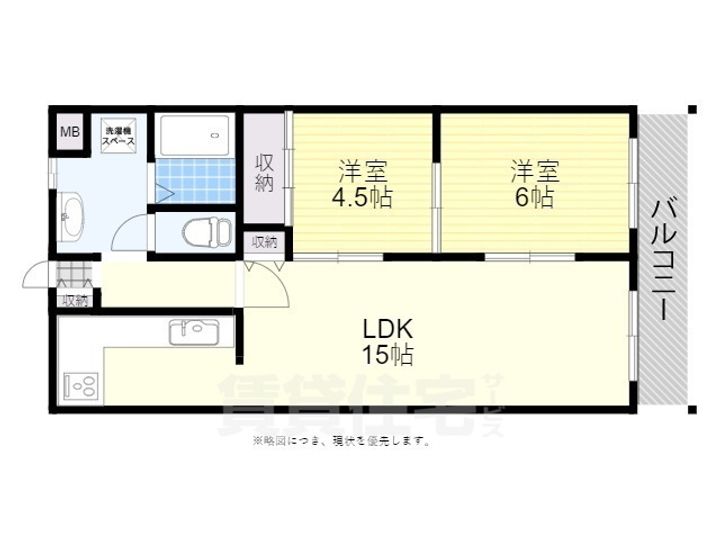 ティーズシャレットの間取り