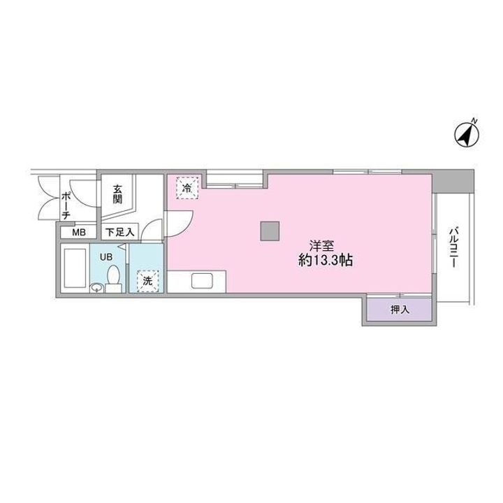 東京都大田区東雪谷2(マンション)の賃貸物件の間取り