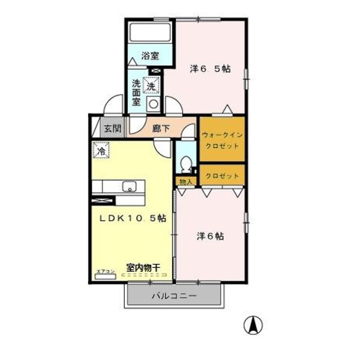 埼玉県行田市桜町2(アパート)の賃貸物件の間取り