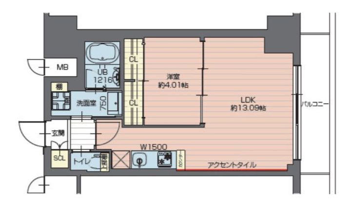 東京都足立区西新井7(マンション)の賃貸物件の間取り