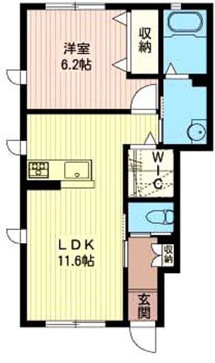 ヴィアソーレ Aの間取り