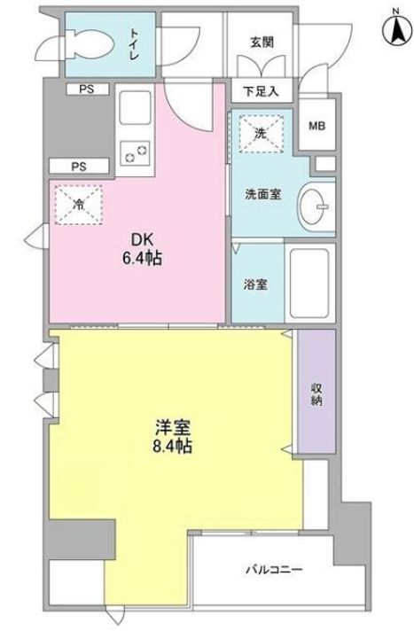 東京都新宿区山吹町(マンション)の賃貸物件の間取り
