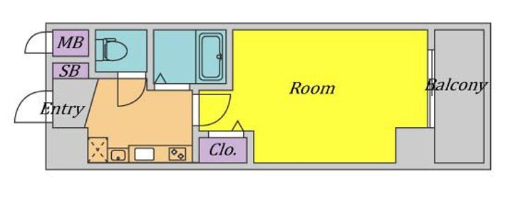 大阪府大阪市福島区福島6(マンション)の賃貸物件の間取り