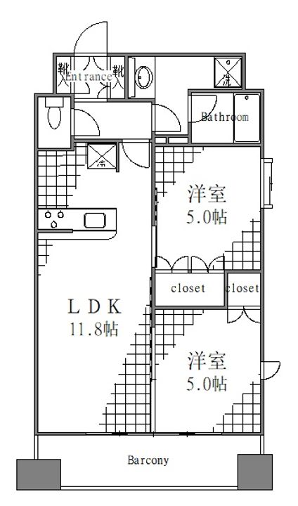 東京都台東区浅草5(マンション)の賃貸物件の間取り