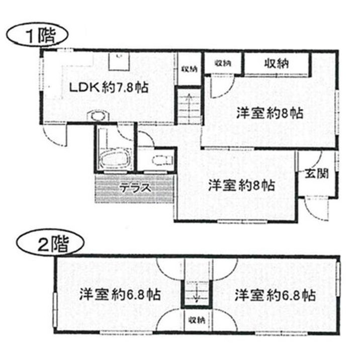 兵庫県神戸市兵庫区湊川町9(一戸建)の賃貸物件の間取り