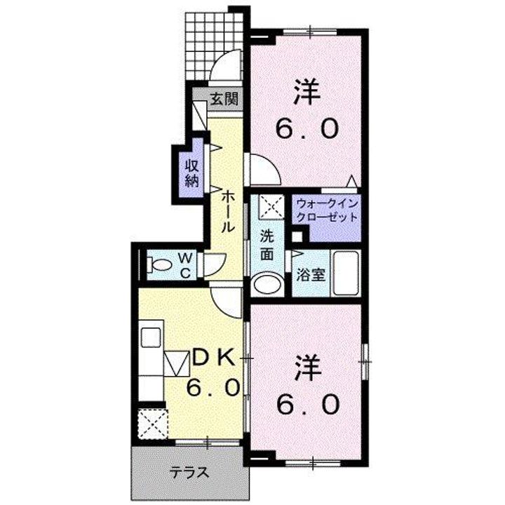 宮崎県都城市下川東3(アパート)の賃貸物件の間取り