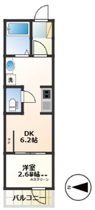 千葉県四街道市和良比(マンション)の賃貸物件の間取り
