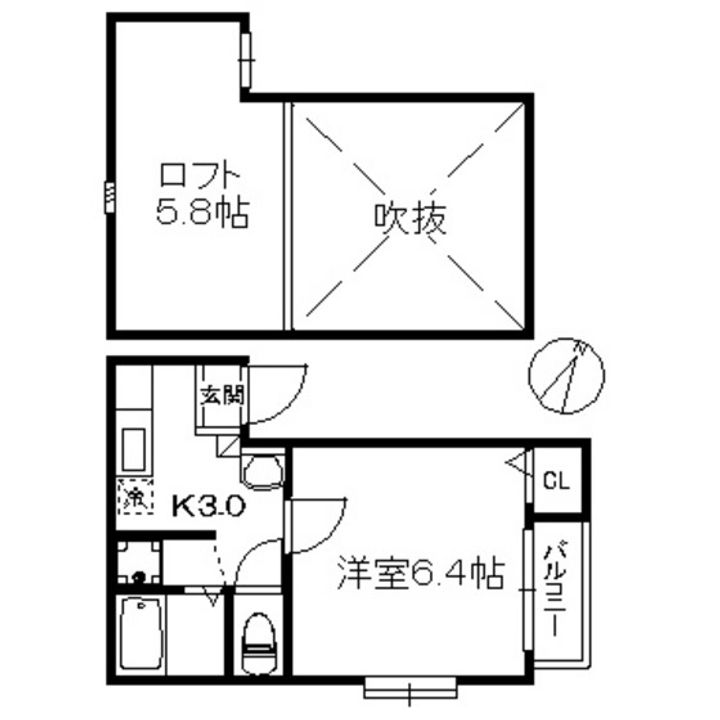 福岡県福岡市西区周船寺2(アパート)の賃貸物件の間取り