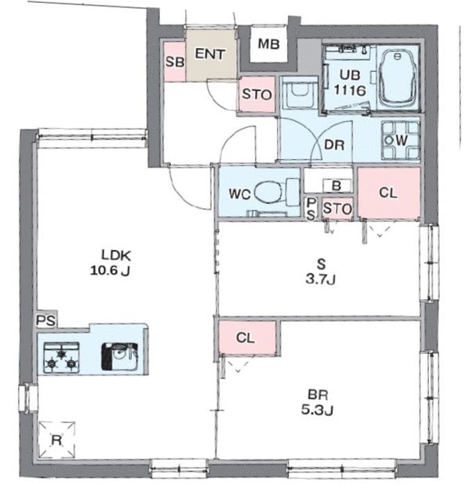 東京都品川区西中延2(マンション)の賃貸物件の間取り