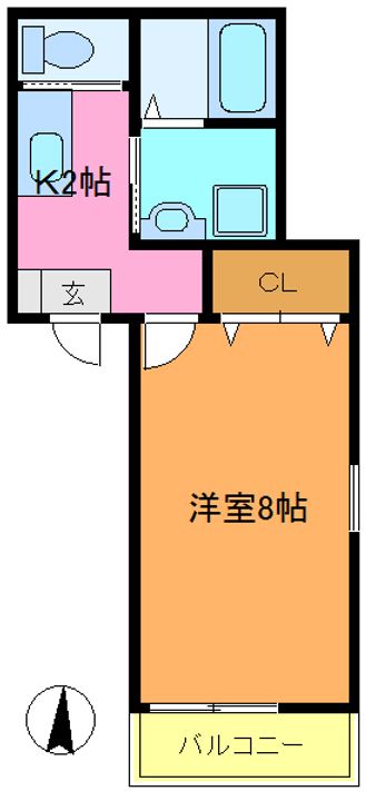 東京都墨田区向島5(アパート)の賃貸物件の間取り
