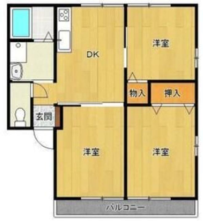 群馬県太田市西新町(アパート)の賃貸物件の間取り