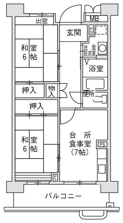 大阪府大阪市平野区瓜破東1(一戸建)の賃貸物件の間取り