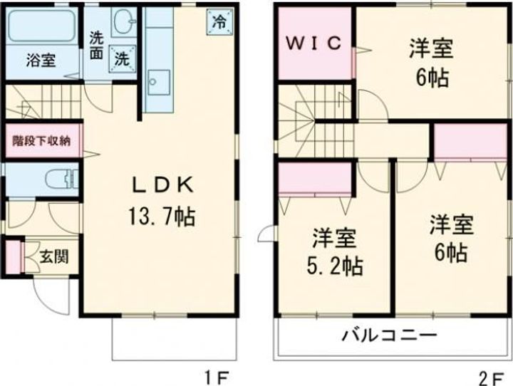 東京都町田市矢部町(一戸建)の賃貸物件の間取り