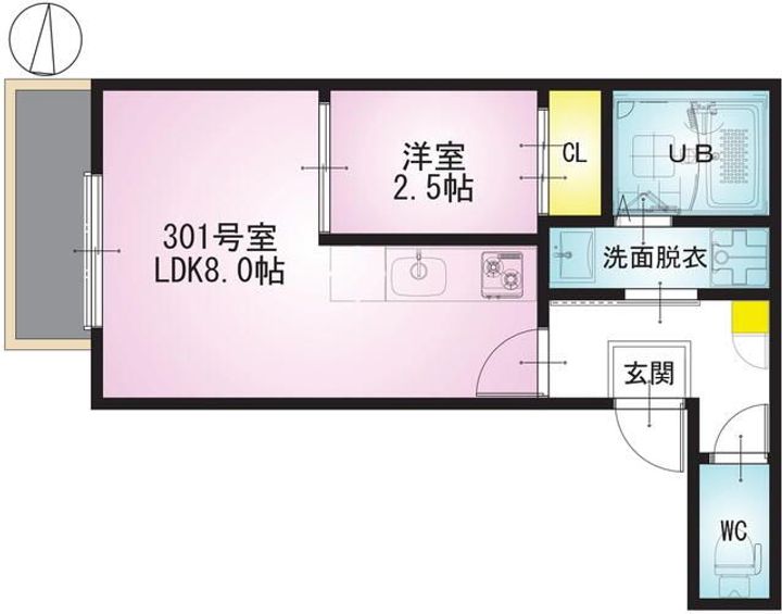 千葉県柏市若葉町(アパート)の賃貸物件の間取り