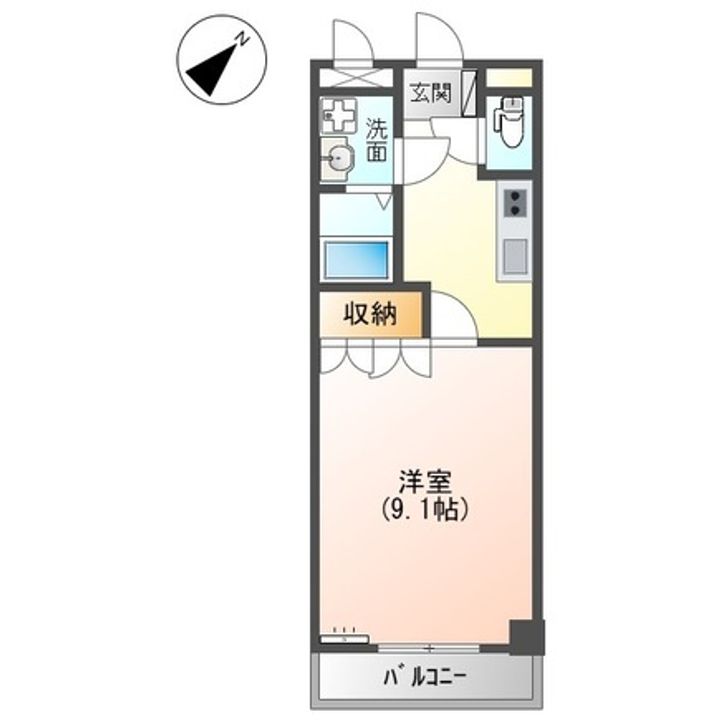 徳島県阿南市羽ノ浦町中庄黒松(アパート)の賃貸物件の間取り