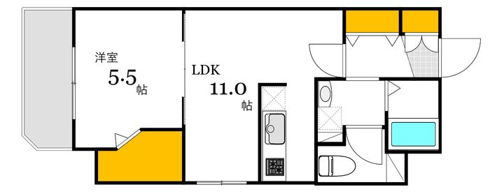 西蟹屋K.Kの間取り