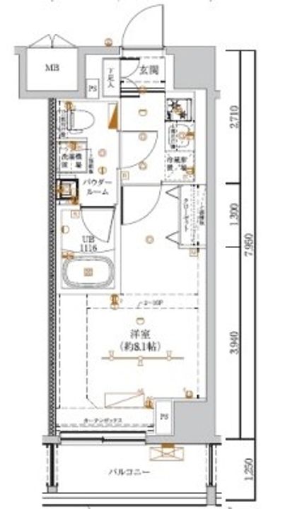 東京都立川市錦町1(マンション)の賃貸物件の間取り