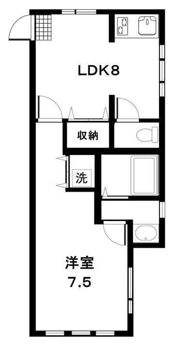 東京都品川区旗の台3(アパート)の賃貸物件の間取り