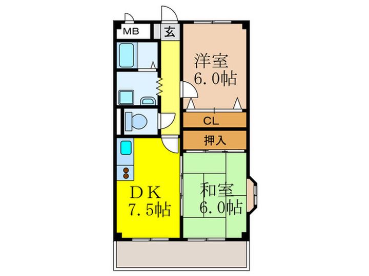 ロイヤルコ-ポの間取り