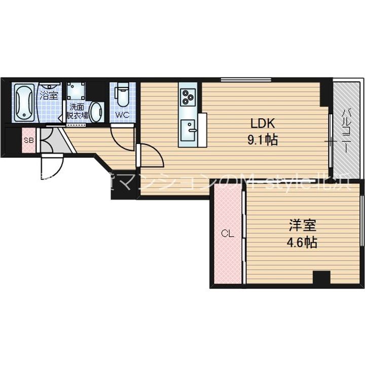 Plaisir京町堀の間取り