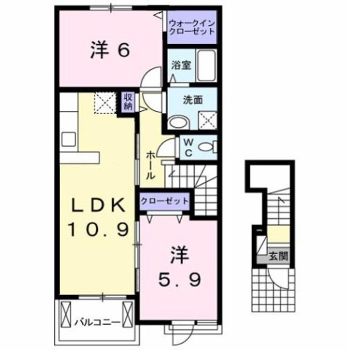 千葉県香取市小見川(アパート)の賃貸物件の間取り