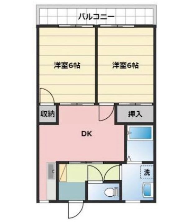 静岡県浜松市中央区頭陀寺町(アパート)の賃貸物件の間取り